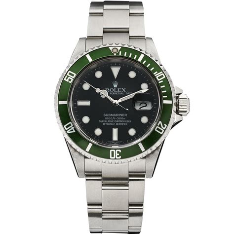 rolex submariner couronne verte|rolex submariner acier oyster.